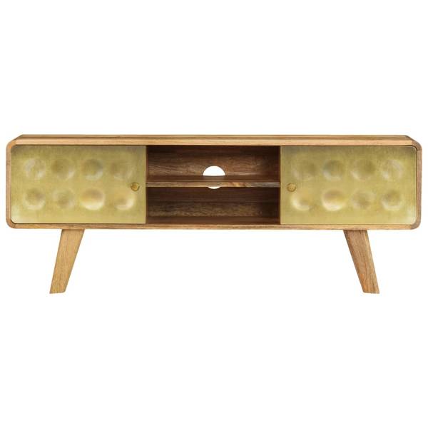 Tv-meubel 298977 goud - mango - 120 x 45 x 120 cm