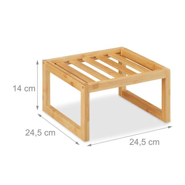 Keukenrek aanrecht van bamboe bruin - bamboe - 25 x 14 x 25 cm