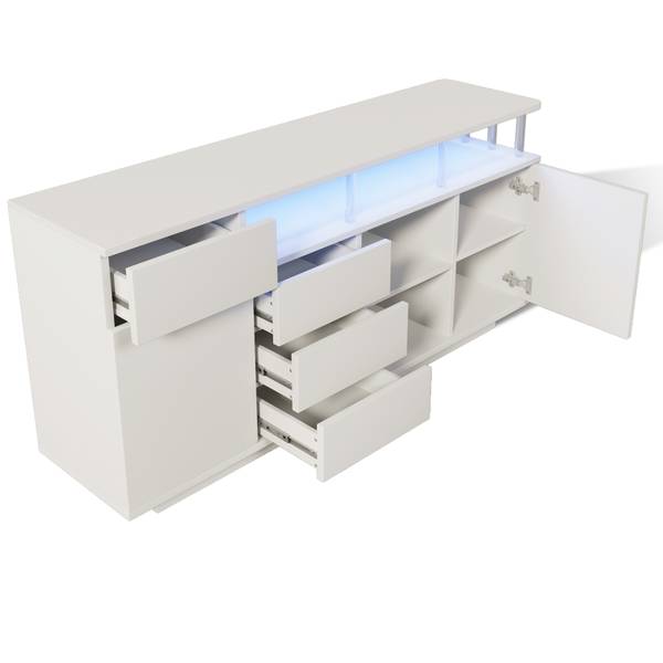 Sideboard GLOWMU 506 Ⅳ Weiß - Holzwerkstoff - 160 x 75 x 40 cm