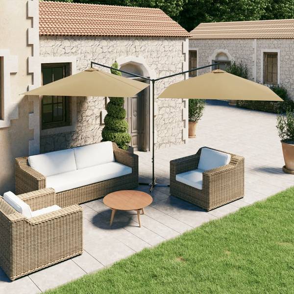 Sonnenschirm 3008734 Grau - Stahl - 290 x 260 x 600 cm