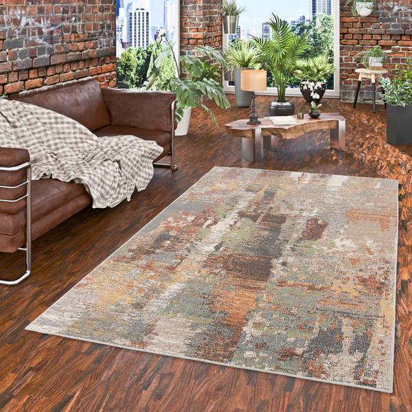 Tapis d’extérieur Lagos dégradée Gris - Textile - 200 x 1 x 290 cm