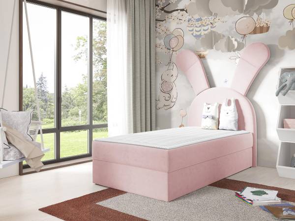 Boxspringbett Bunny Light Links Hellrosa
