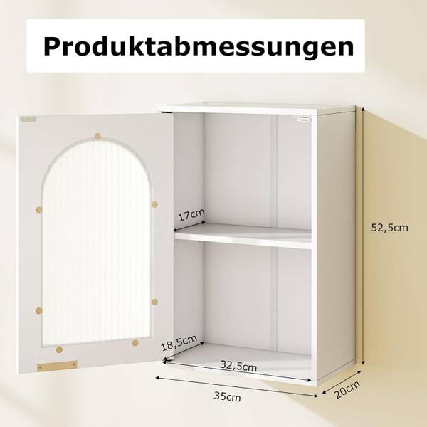 Hangkast VH34818ITNL wit - plaatmateriaal op houtbasis - 20 x 53 x 35 cm