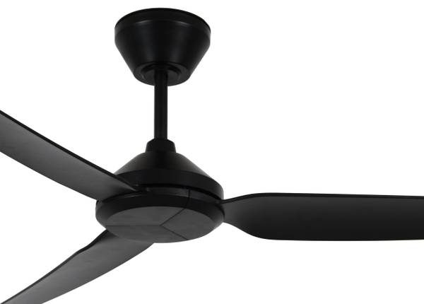 Deckenventilator Polis Schwarz - Metall - 132 x 34 x 132 cm