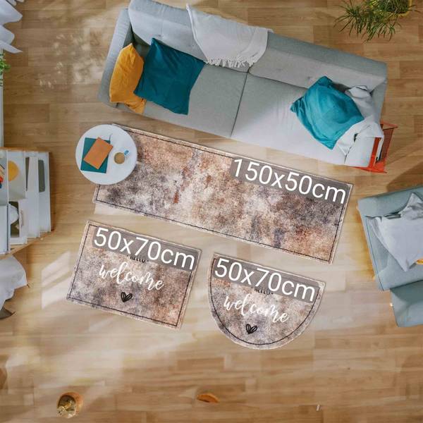 Fußmatte waschbar PURE & SOFT Hellbraun