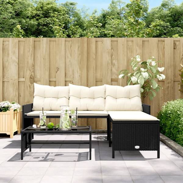 Canapé de jardin 3033167-1 (lot de 2) Noir