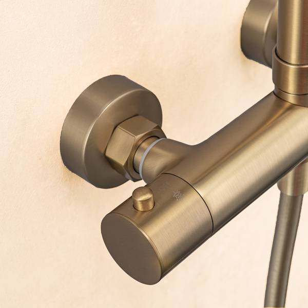 Regendusche Mit Duschtermostat Orlean Gold