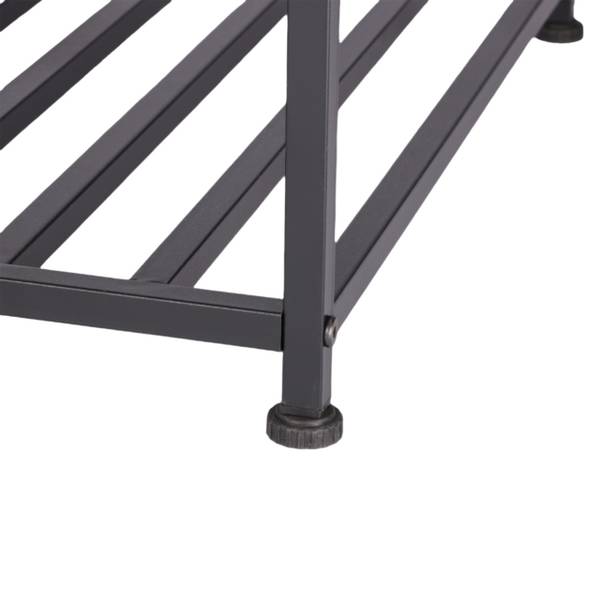 Beistelltisch Industrial mit Ablage Schwarz - Grau