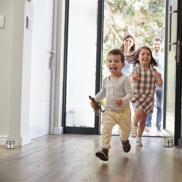 Edelstahl Türstopper 4er Set Schwarz - Silber - Eisen - 9 x 8 x 9 cm