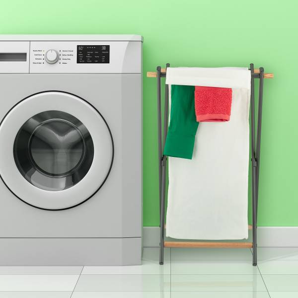 Klappbarer Wäschekorb mit Deckel Braun - Grau - Weiß - Polyester - Stahl - 45 x 71 x 42 cm