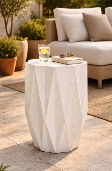 Kaffeetisch Star Beige - Harz - 39 x 53 x 39 cm
