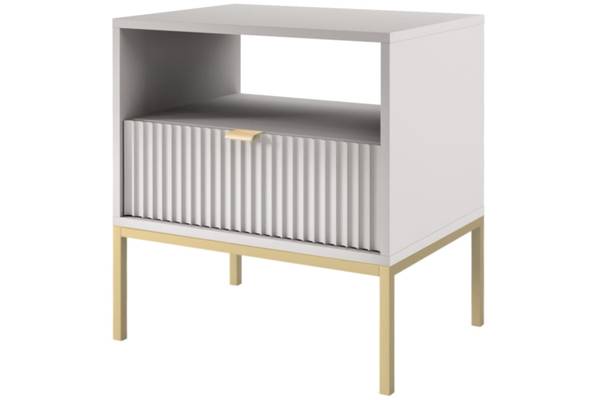 Nachttisch NOVI Gold - Grau