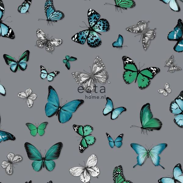 papier peint papillons 7106 Gris