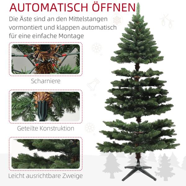Weihnachtsbaum 830-850V00GN Grün - Kunststoff - 120 x 180 x 120 cm