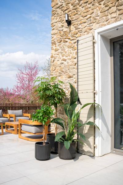 Blumentopf London Grau - 35 x 33 x 35 cm