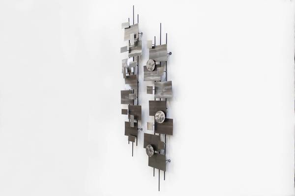 Wanddeko Abstrakt Lif Silber - Metall - 26 x 107 x 5 cm