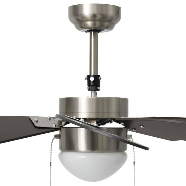 Ventilateur de plafond 3006465 Marron - Chrome - 76 x 43 x 76 cm