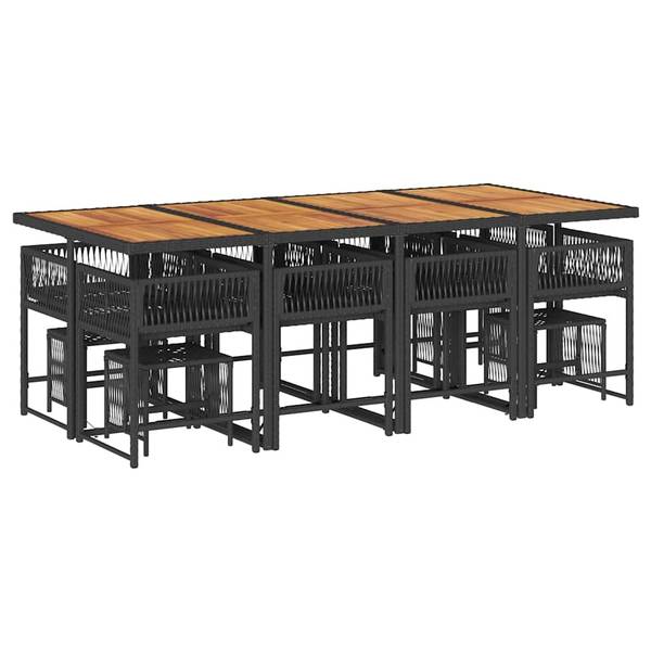 Garten Essgruppe 3033286-8 (13-teilig) Schwarz - Weiß - Stahl - 106 x 73 x 220 cm