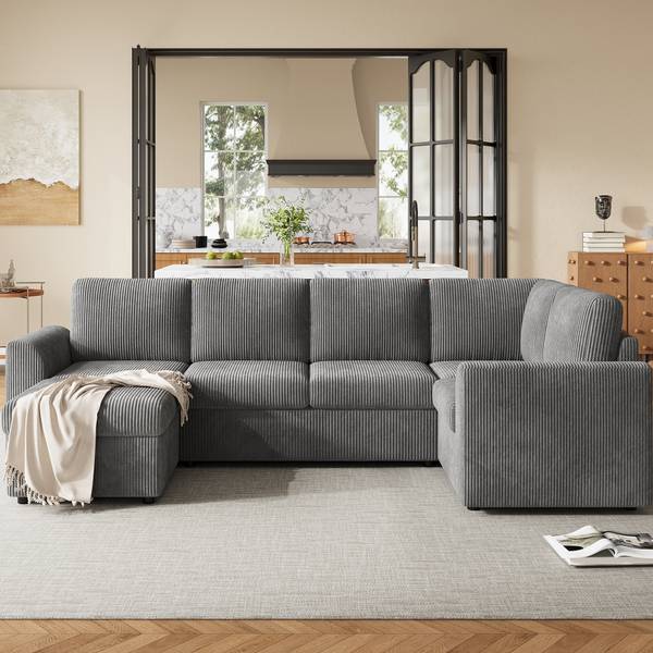 Ecksofa ChenilZoom Ⅵ Grau