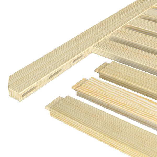 Einzelbett N01 mit Schublade Weiß - 128 x 198 cm