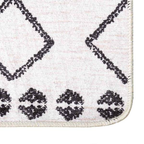 Vloerkleed 3011480-6 zwart - wit - textiel - 170 x 1 x 120 cm