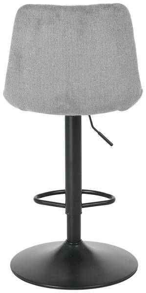 Barhocker THEO Grau - Metall - Massivholz - Textil - 46 x 114 x 55 cm