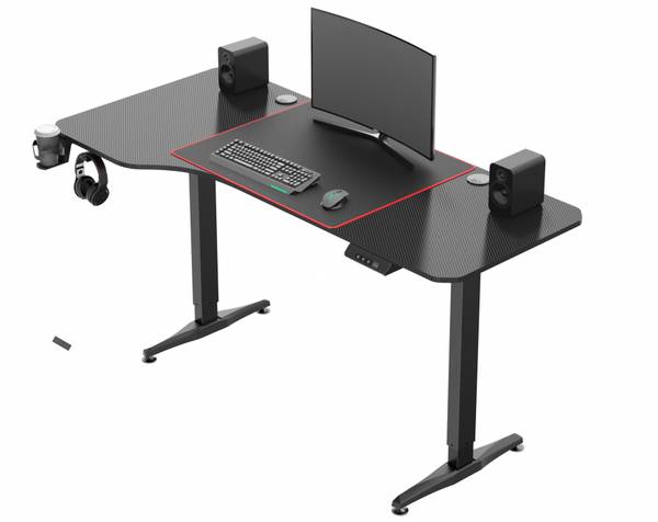 Gaming Schreibtisch SA-EL05-1675L-BLACK Schwarz - Holz teilmassiv - 160 x 75 x 75 cm