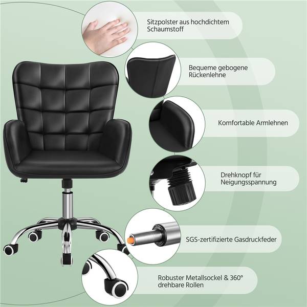 Drehstuhl ARA61 Schwarz