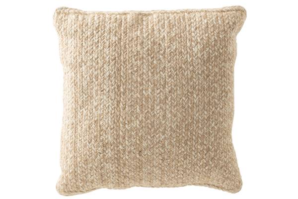 Kissen Winter Sands Braun - Baumwollstoff - Leinen - Polyester - 44 x 10 x 42 cm