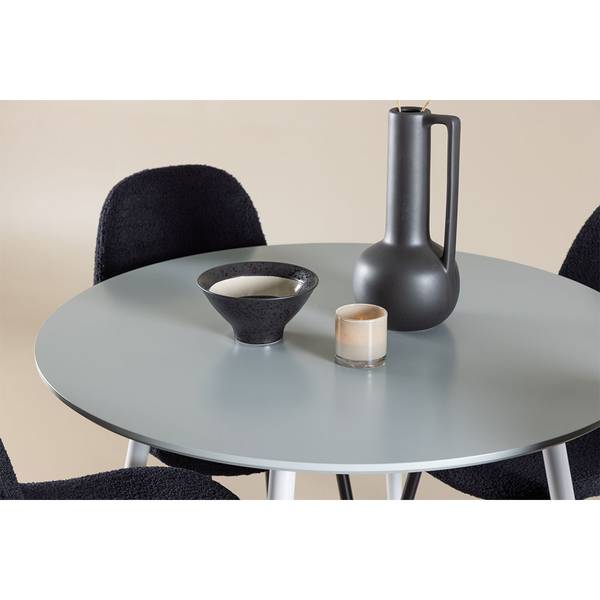 Essgruppe Plaza 5-teilig Grau - Polyester - Webstoff - 100 x 75 x 100 cm