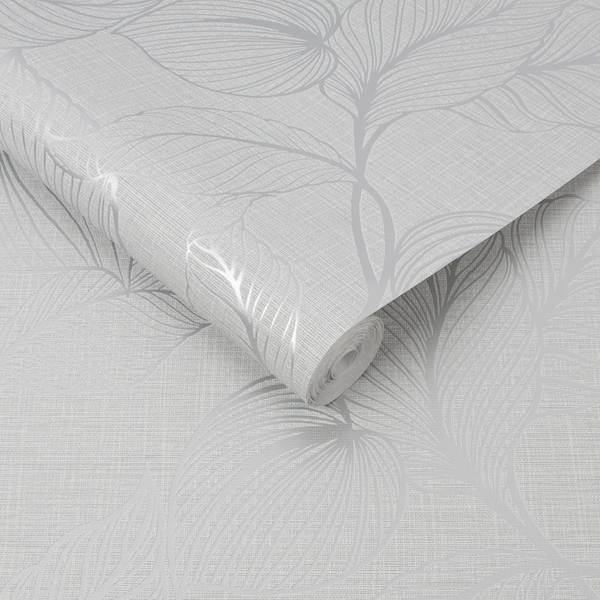 Vliestapete Royal Palm Moonstone Grau - 0,52m  x 10,05m  x 0,02m