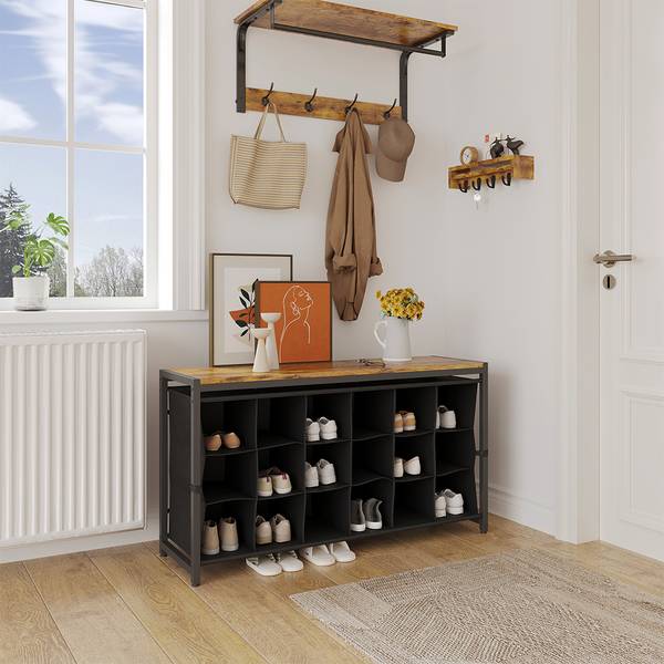 Schuhschrank Fyrk 51611 Braun - Holzwerkstoff - 100 x 55 x 30 cm