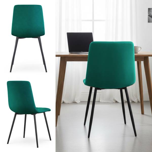 Esszimmerstuhl MILO 8er-Set Dunkelgrün