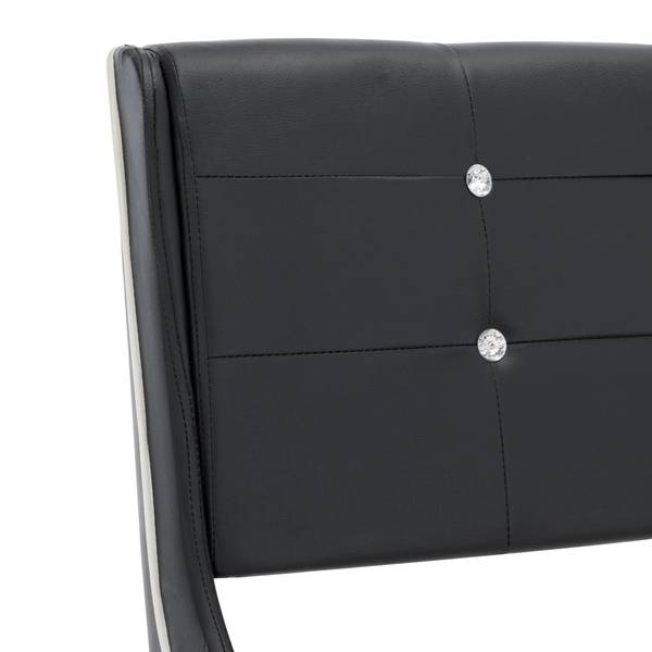 Bettgestell 297816 Schwarz - Stahl - 95 x 70 x 223 cm
