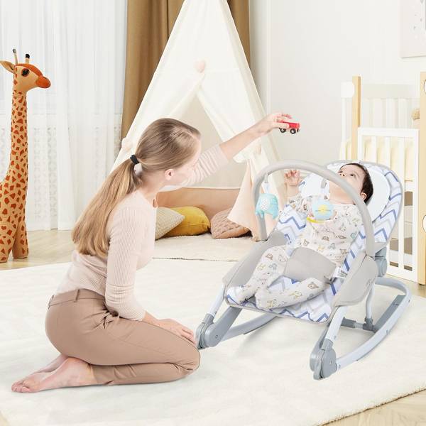 Babywippe NO32452 Grau - Metall - 43 x 59 x 82 cm