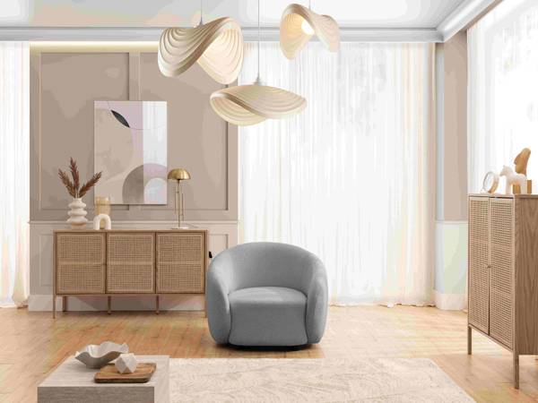 Fauteuil Roundi grijs