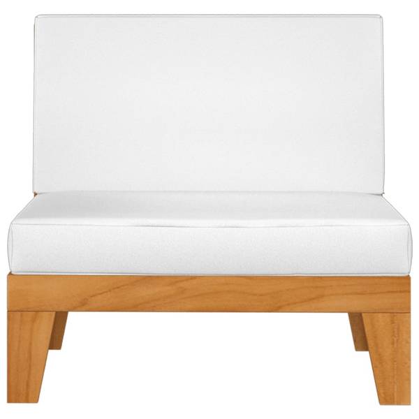 Canapé central 3008578-3 Blanc - Acacia - 66 x 62 x 69 cm