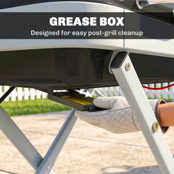 Faltbarer Gasgrill 846-280V90BK Schwarz - Metall - 55 x 89 x 109 cm
