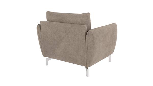 Modernes Sessel Avanti mit Silber Füßen Beige