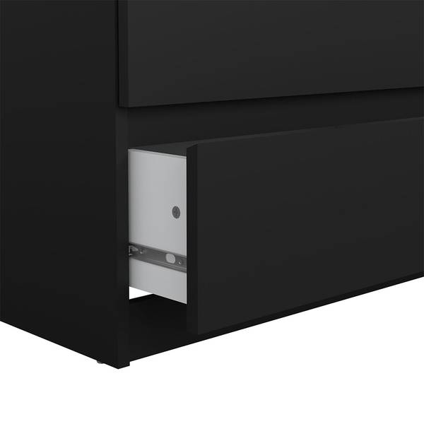 Kommode Naia Schwarz - Holz teilmassiv - 154 x 68 x 50 cm