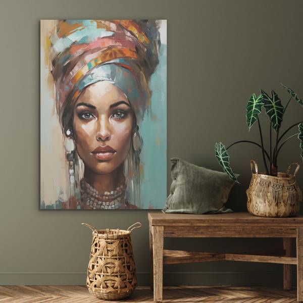 AKUSTIKBILD Frau Modern 70 x 100 cm
