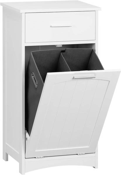 Badezimmerschrank Silke Weiß - Holzwerkstoff - Metall - 42 x 82 x 30 cm