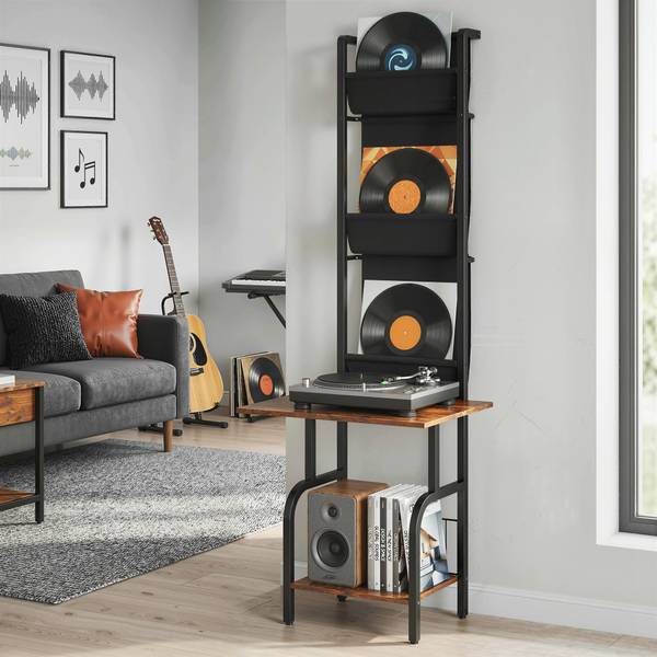 CD-Regal 836-687V00RB Braun - Holzwerkstoff - 49 x 144 x 50 cm
