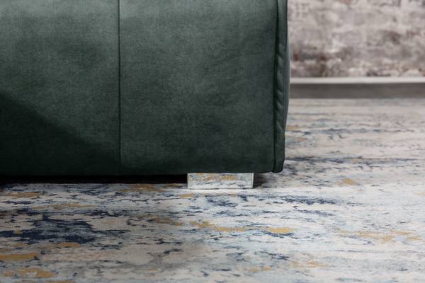 Ecksofa CLAN Grau - Polyester - Samt - 320 x 90 x 110 cm