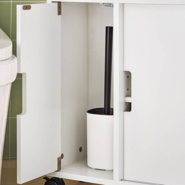 Armoire Salle de Bain BZR02-W Blanc - Bois manufacturé - 70 x 71 x 20 cm