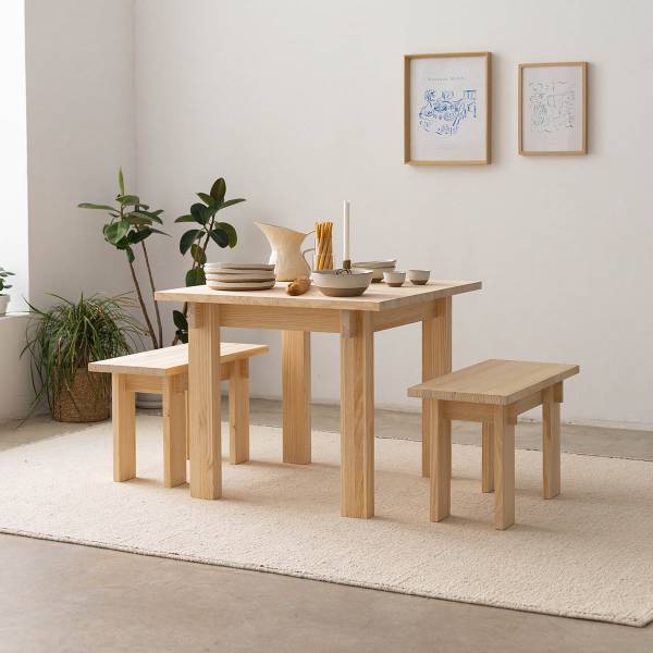 Esstisch Pals Lackiert Braun - Kiefer - 90 x 75 x 90 cm
