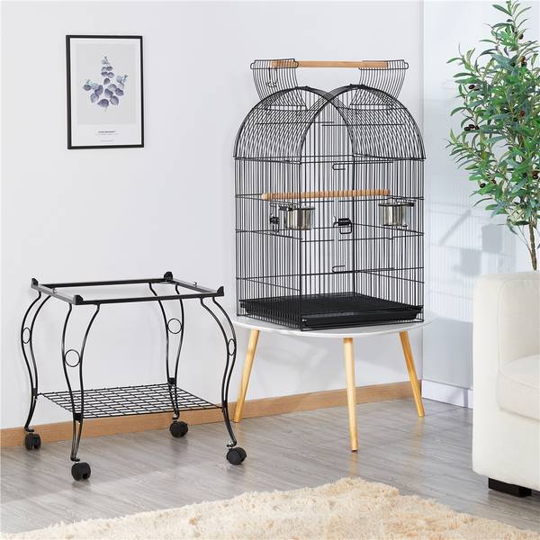 Vogelkäfig ARE83 Schwarz - Metall - 60 x 150 x 60 cm
