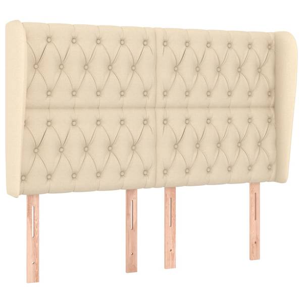 Tête de lit 3015806 Blanc - Polyester - Mélèze - 147 x 128 x 23 cm