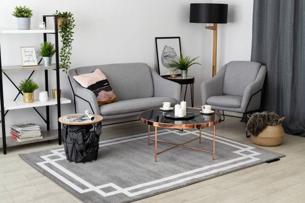 Tapis Hampton Lux Gris 120 x 170 cm