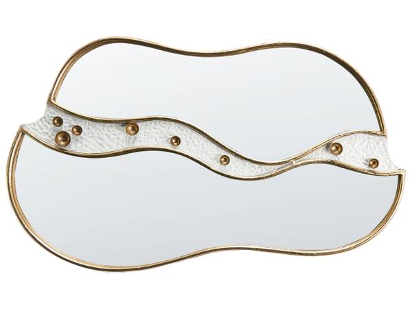 Wandspiegel TAWLEY Gold - Weiß - Metall - 45 x 76 x 3 cm